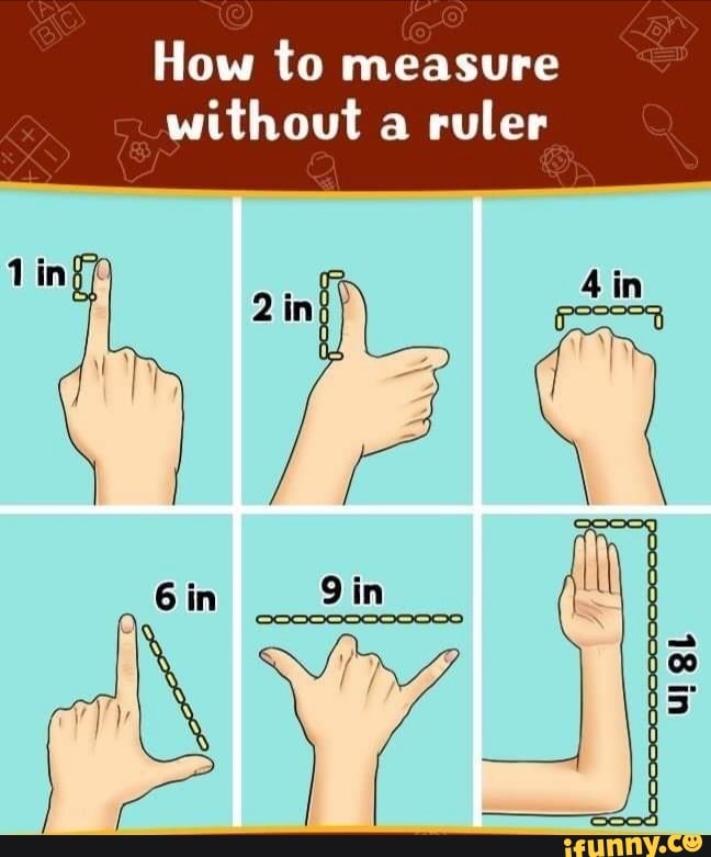How to measure without a ruler iFunny Brazil
