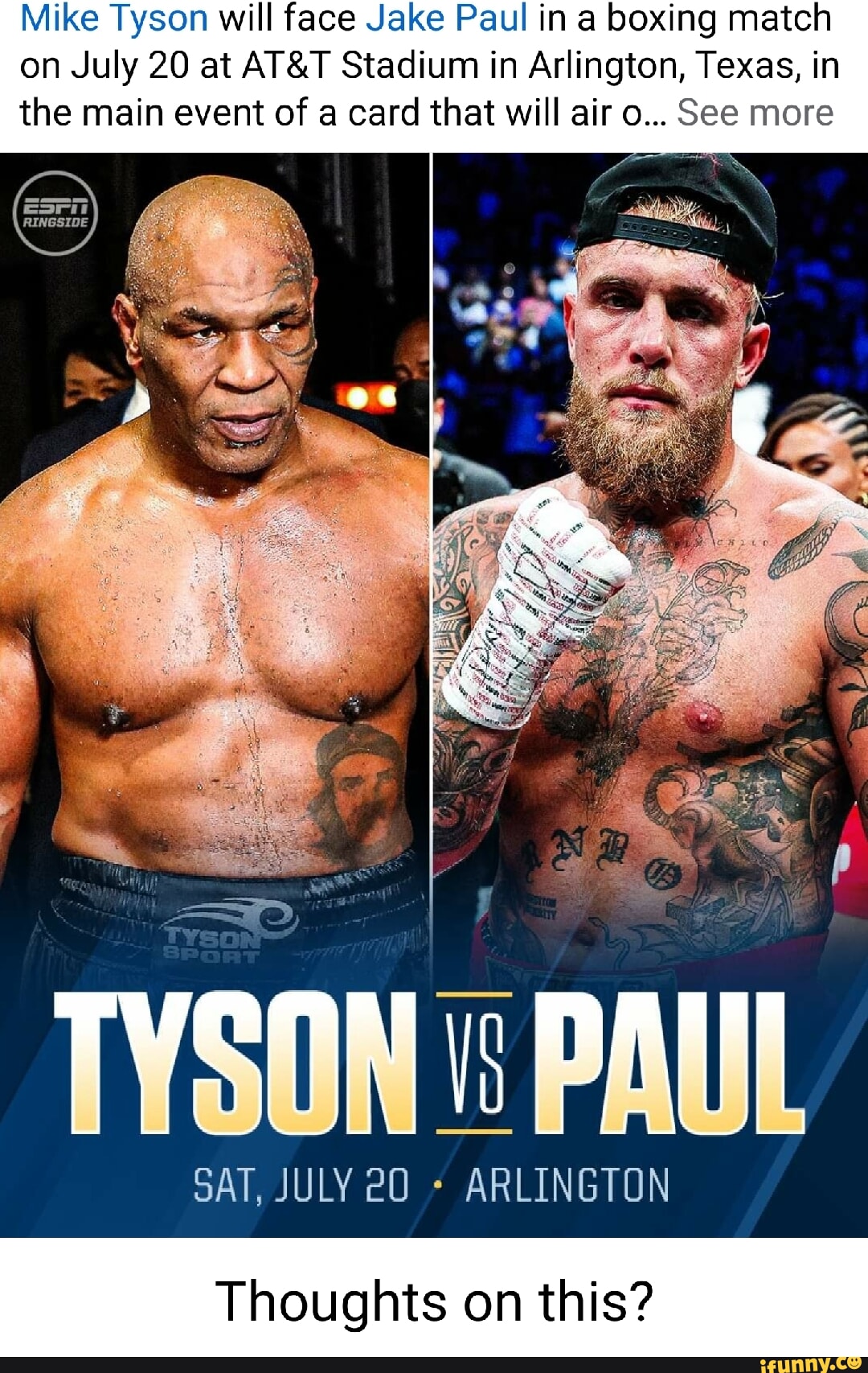 Mike tyson and jake paul fight cancelled