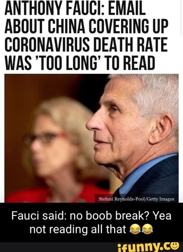 ANTHONY FAUCI: EMAIL ABOUT CHINA COVERING UP CORONAVIRUS DEATH RATE WAS ...