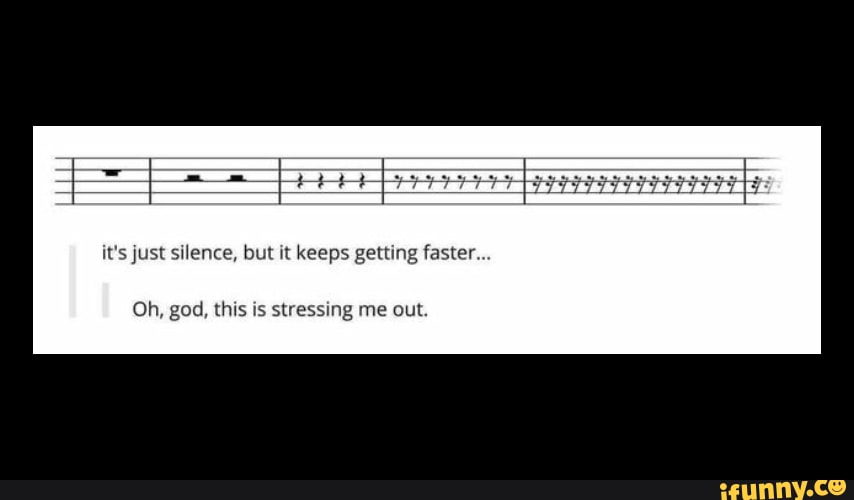 it's just silence, but it keeps getting faster...
god, this is stressing me out.