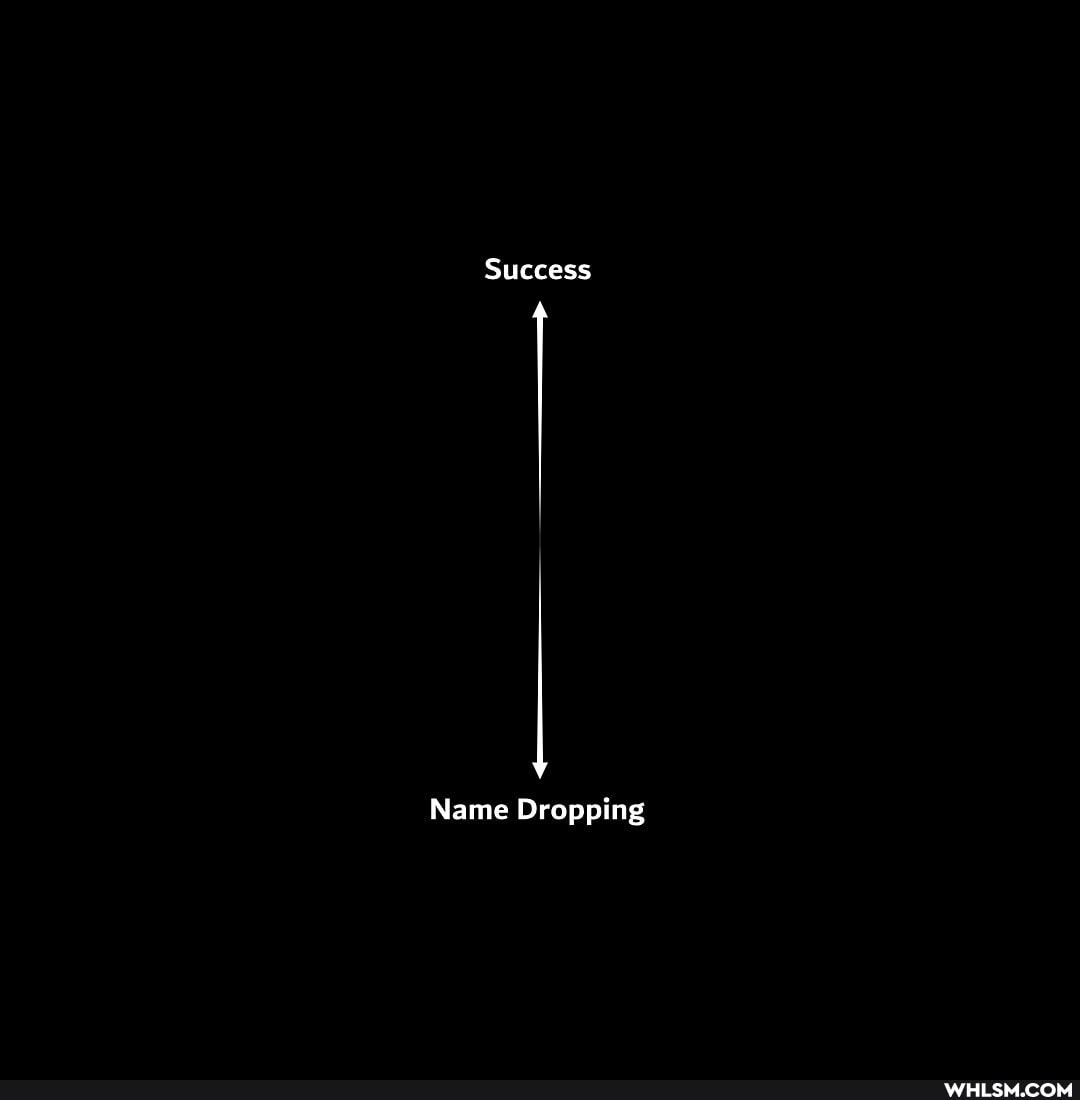 Success
Name Dropping