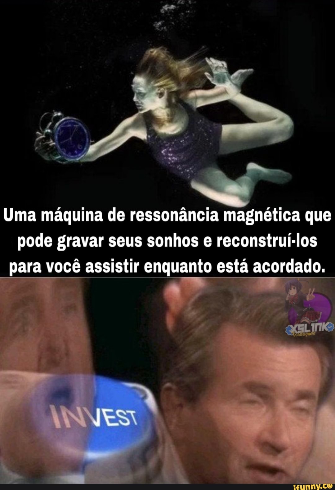 Uma máquina de ressonância magnética que
pode gravar seus sonhos e reconstruí-los
para você assistir enquanto está acordado.