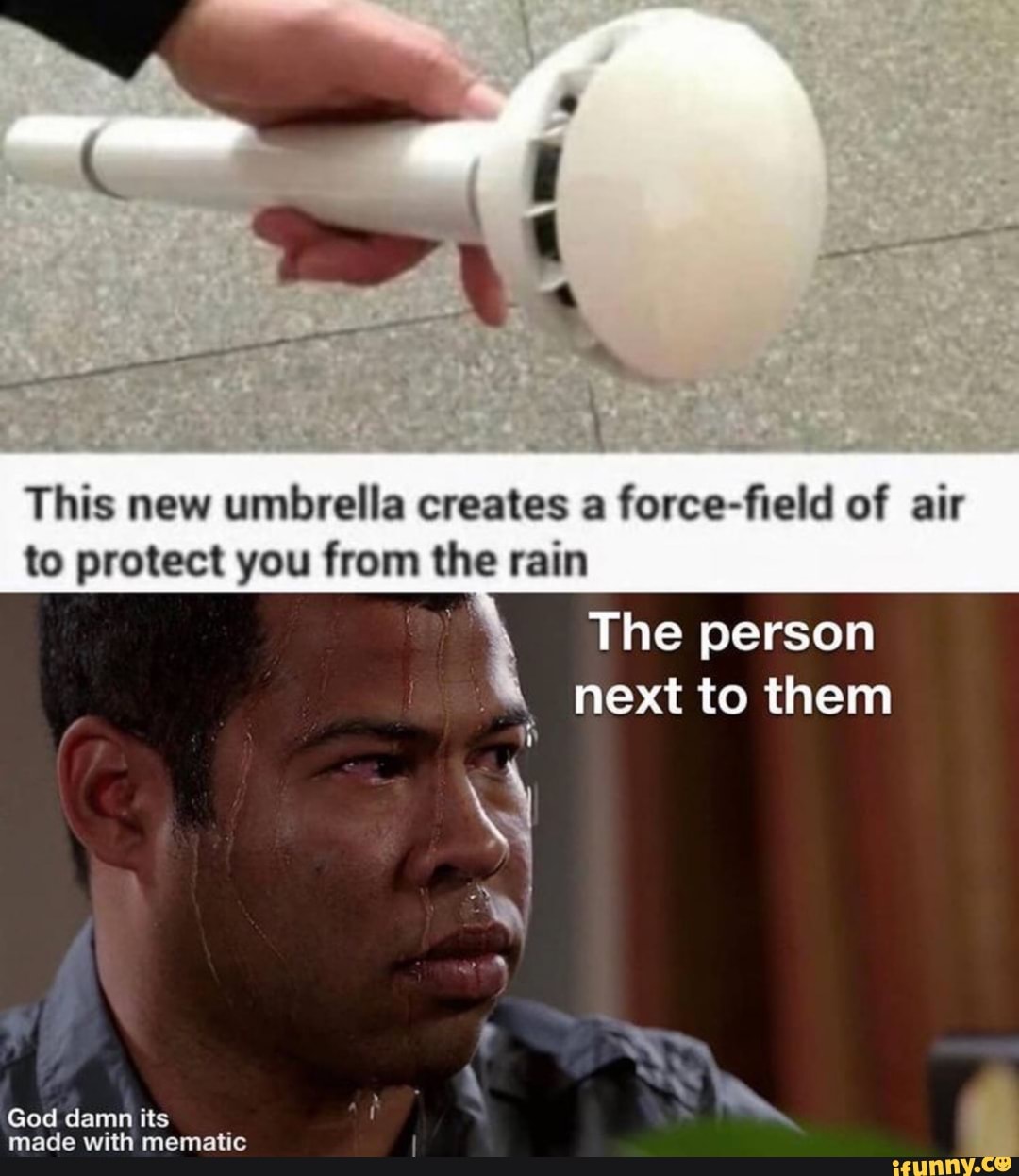 This new umbrella creates a force-field of air to protect you from the ...