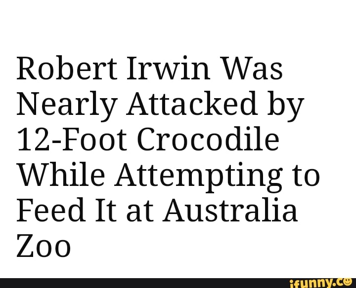 Robert Irwin Was Nearly Attacked by 12Foot Crocodile While Attempting