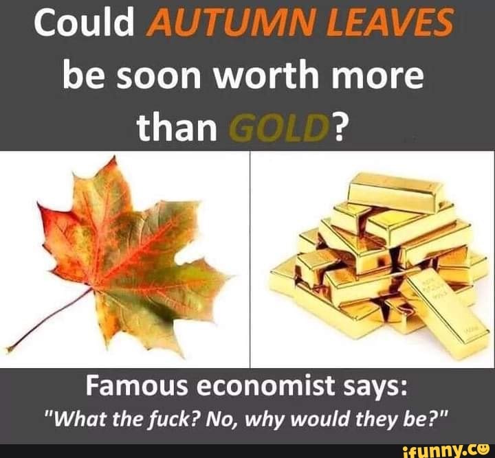 Could be soon worth more than ?
Famous economist says:
"What the fuck? No, why would they be?"