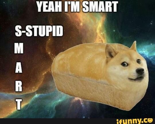 YEAH I'M SMART
S-STUPID