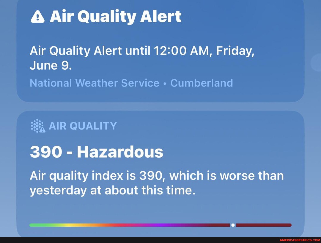 This is the current air quality in my area due to the wildfires in