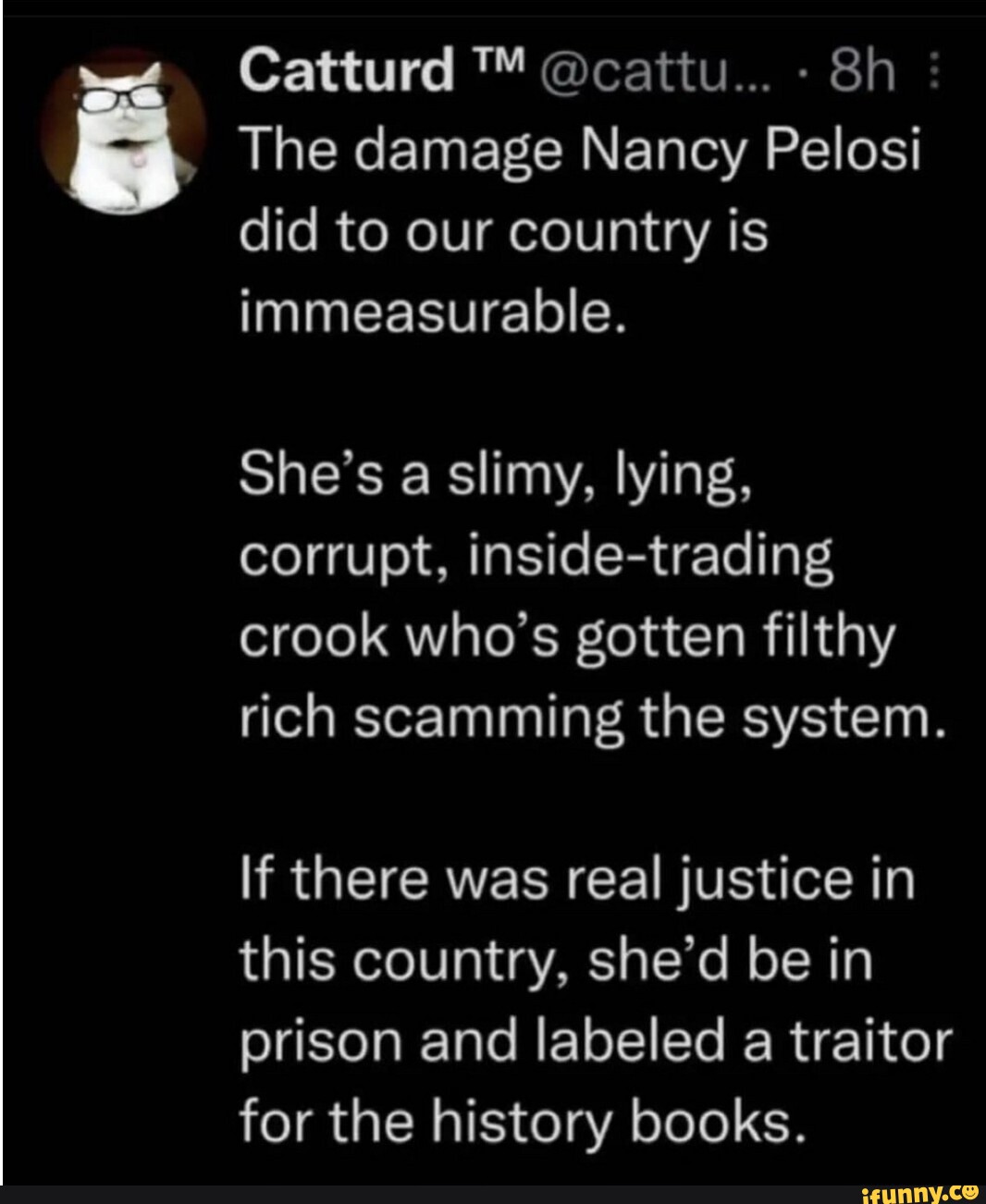 Catturd @cattu... : The damage Nancy Pelosi did to our country is ...