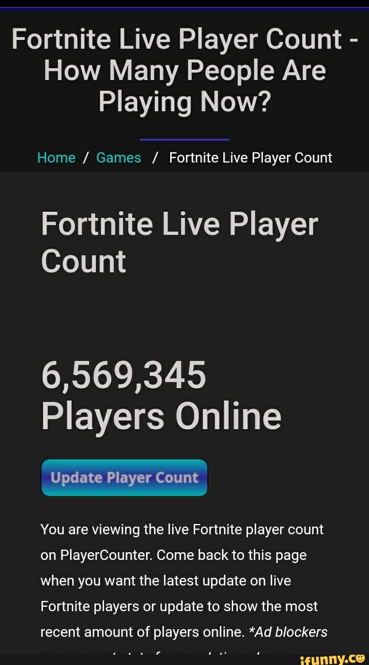 GAME] What is the player count now?