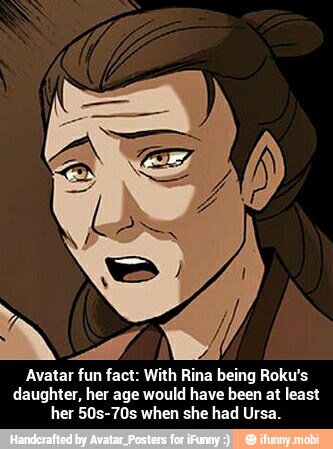 Avatar fun fact: With Rina being Roku's daughter, her age would have ...