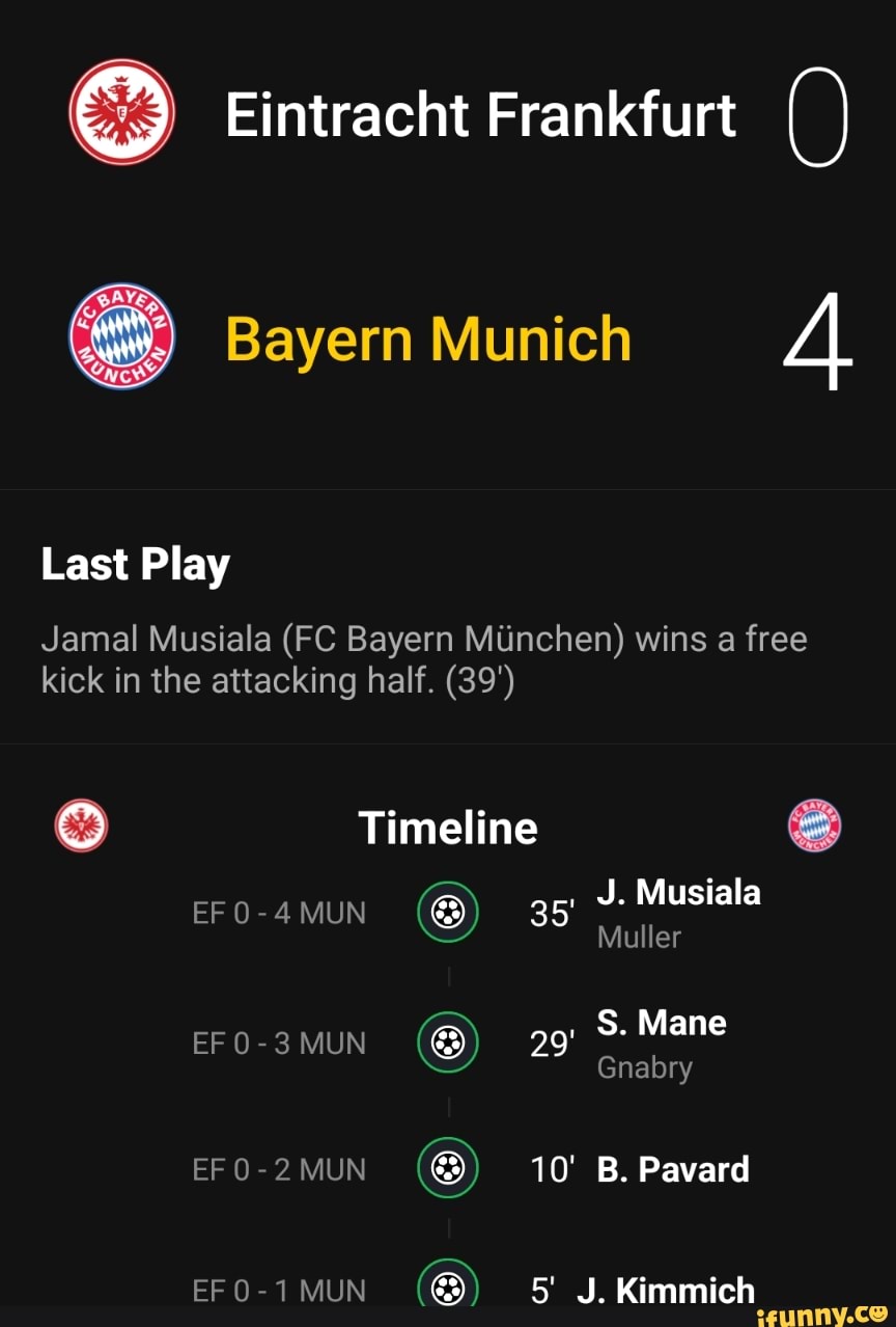 Eintracht Frankfurt Bayern Munich Last Play Jamal Musiala (FC Bayern ...