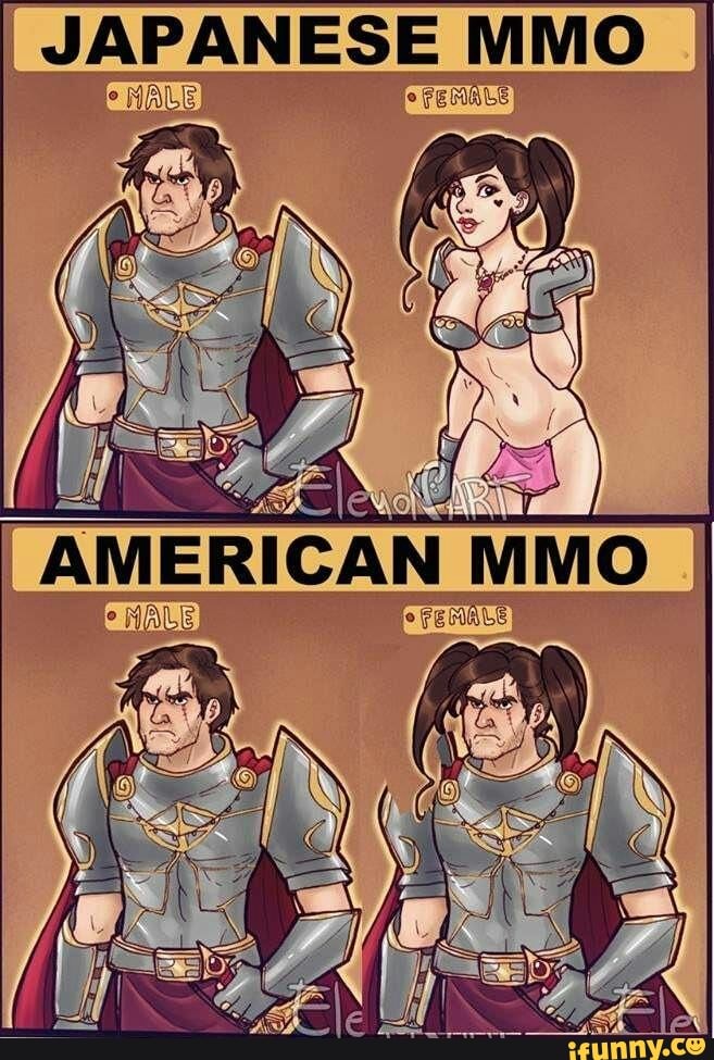 JAPANESE MMO
AMERICAN MMO
MALE fo FEMALE