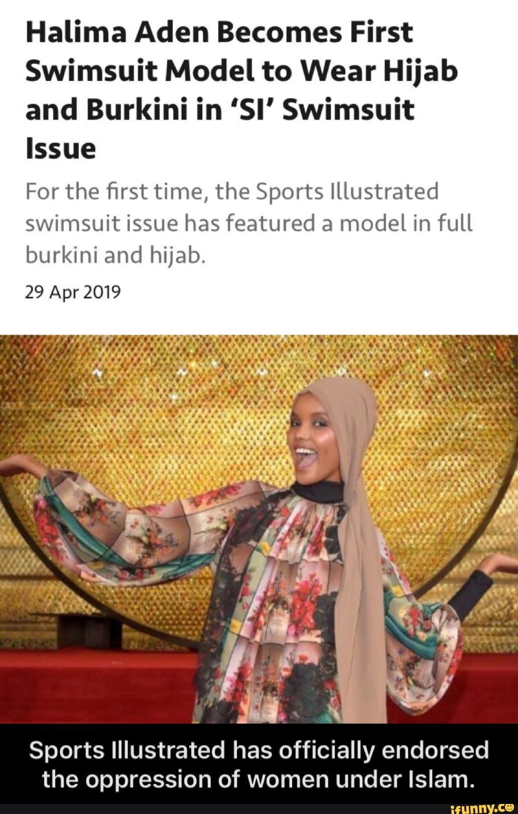 Halima Aden Becomes First Swimsuit Model To Wear Hijab And Burkini In Si Swimsuit Issue For The ﬁrst Time The Sports Illustrated Swimsuit Issue Has Featured A Model In Full Burkini And