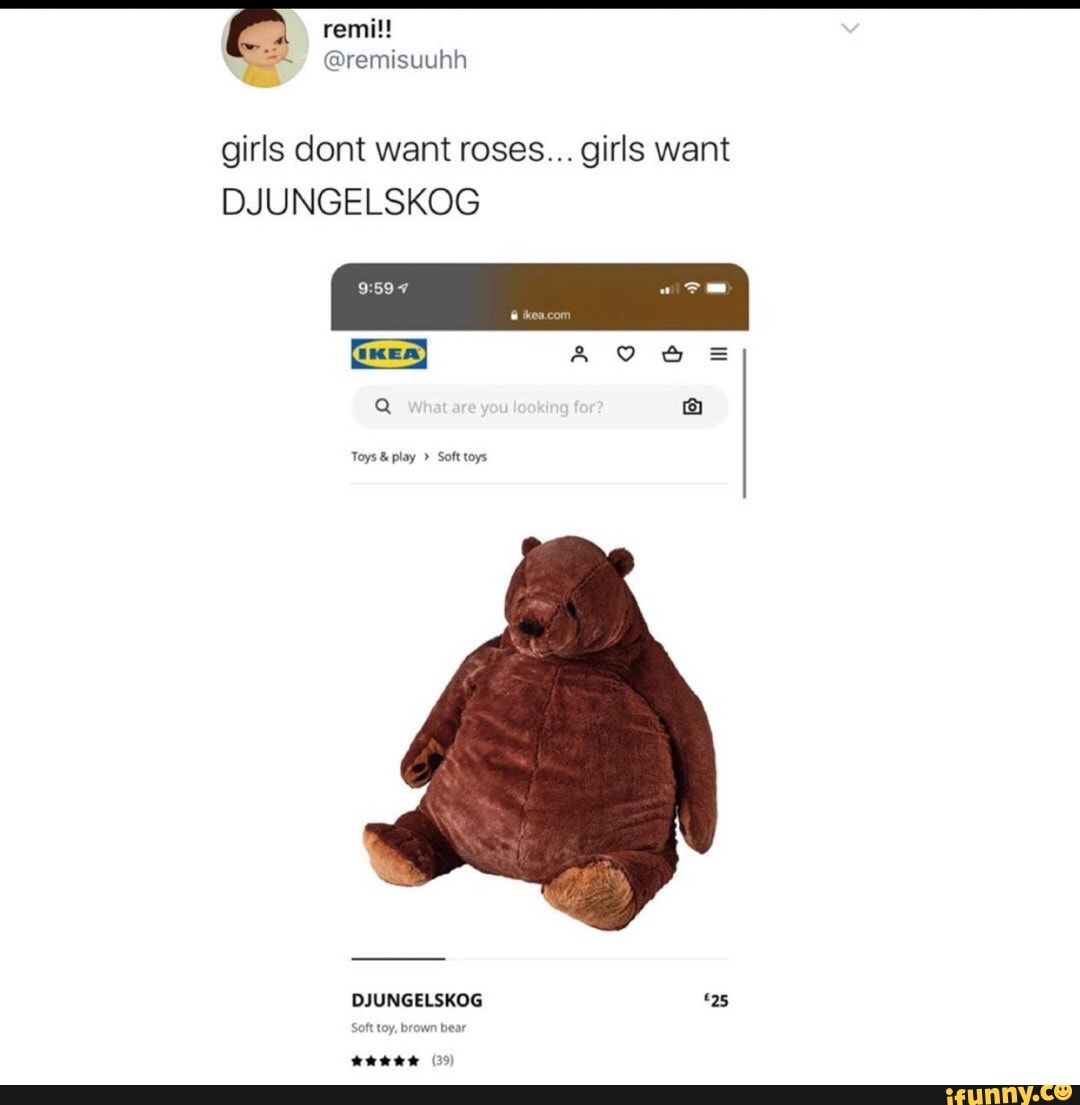 Ikea Bear Meme Crop Top Girls want Djungleskog