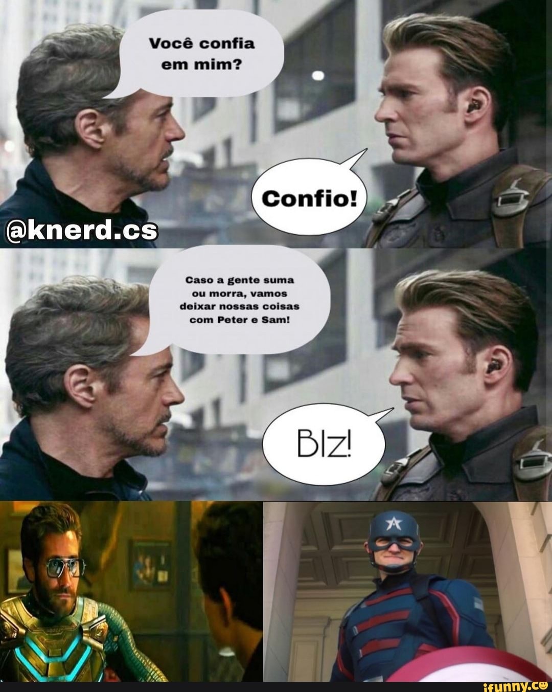 Você confia
em mim?
Cu
(aknerd.cs
Caso a gente suma ou morra, vamos deixar nossas coisas com Peter e Sam!