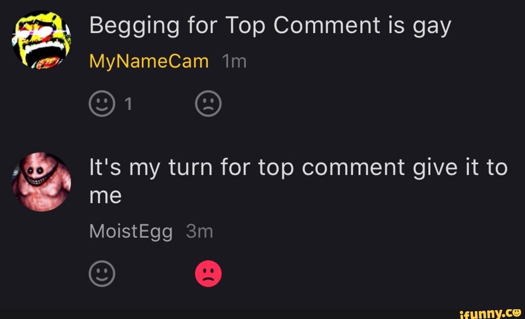 é
$5 It's my turn for top comment give it to
val
me