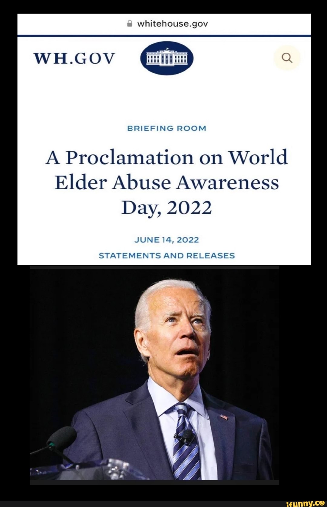 Whitehouse.gov WH.GOV BRIEFING ROOM A Proclamation on World Elder Abuse