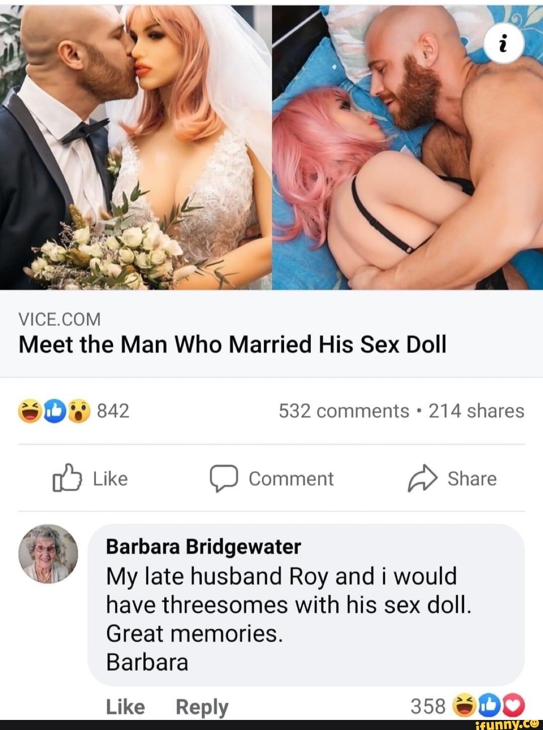 barbara sex doll En Meet the Man Who Married His Sex Doll 842 532 comments 214 shares Like  Comment