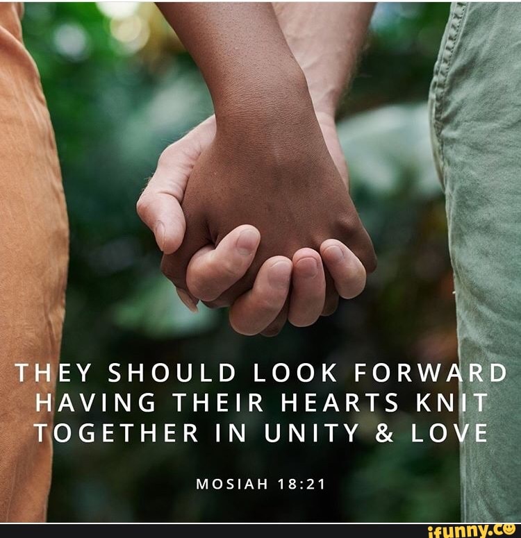 HAVING THEIR HEARTS KNI
OGETHER IN UNITY LO