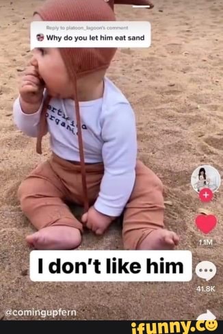Why do you let him eat sand
don't like him
@comingupfern