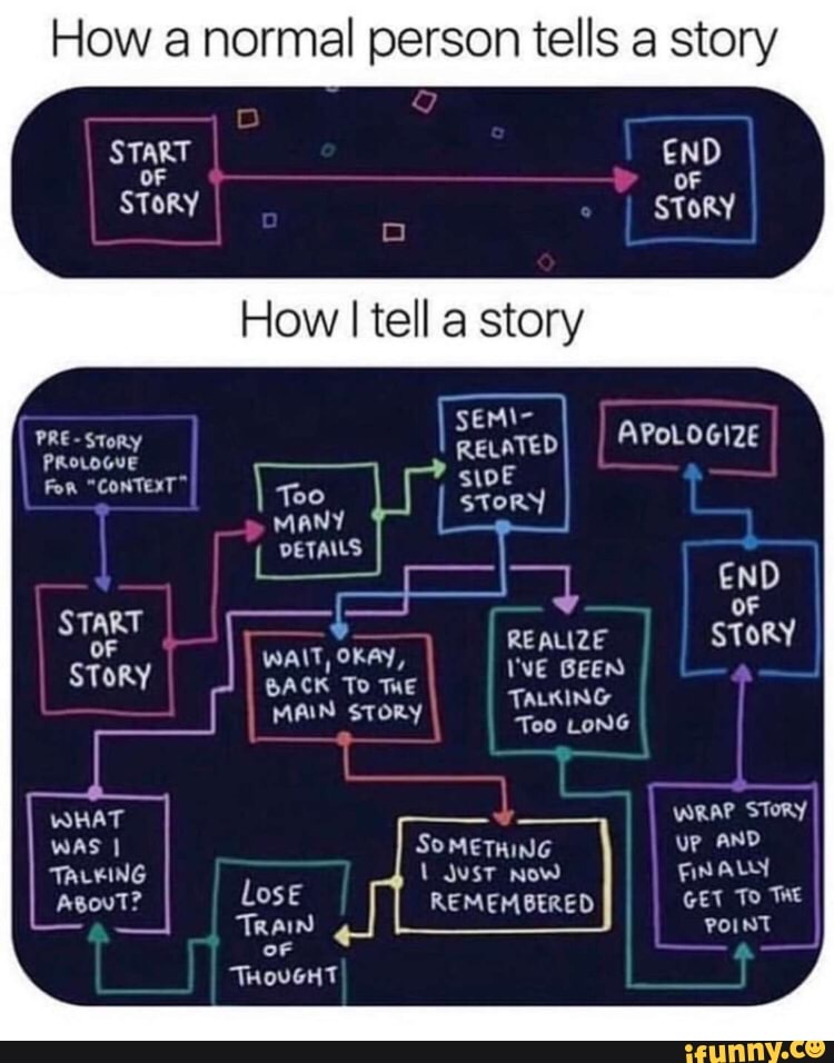 How A Normal Person Tells A Story How I Tell A Story