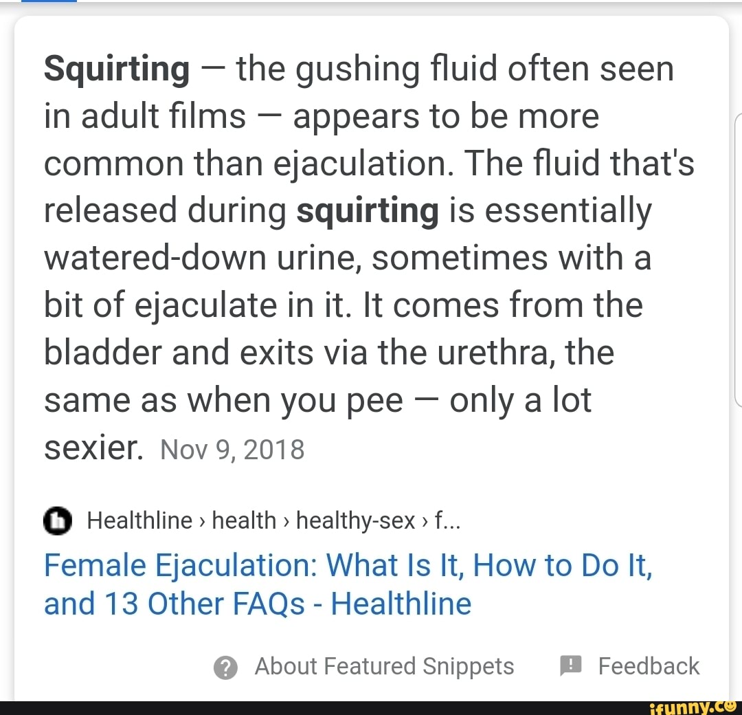Squirting what is it