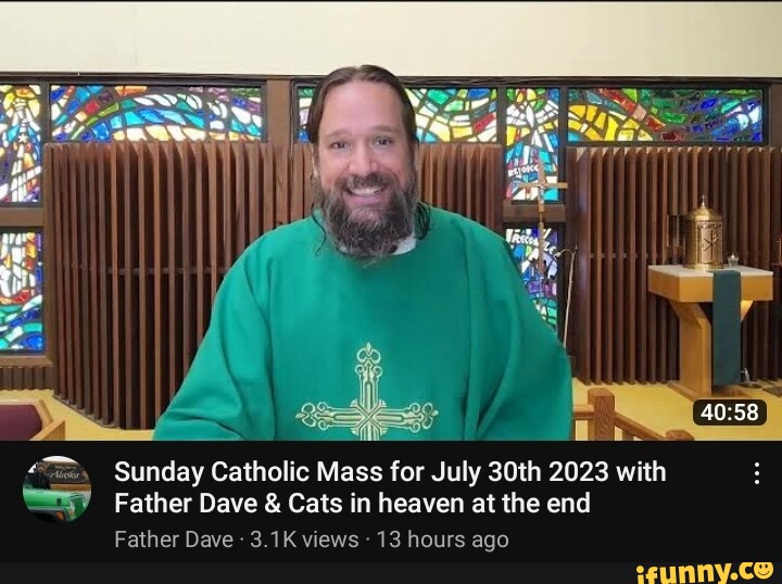 Sunday Catholic Mass for July 30th 2023 with Father Dave & Cats in