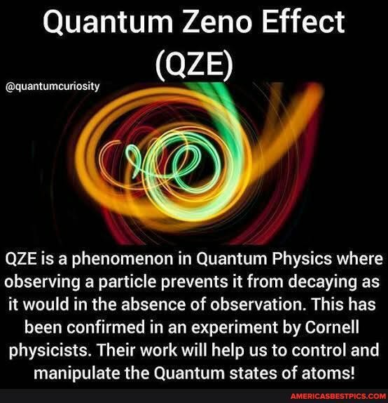 Quantum Zeno Effect (QZE) @quantumeuriosity QZE is a phenomenon in Quantum  Physics where observing a particle