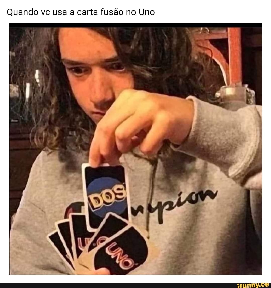 Quando vc usa a carta fusão no Uno