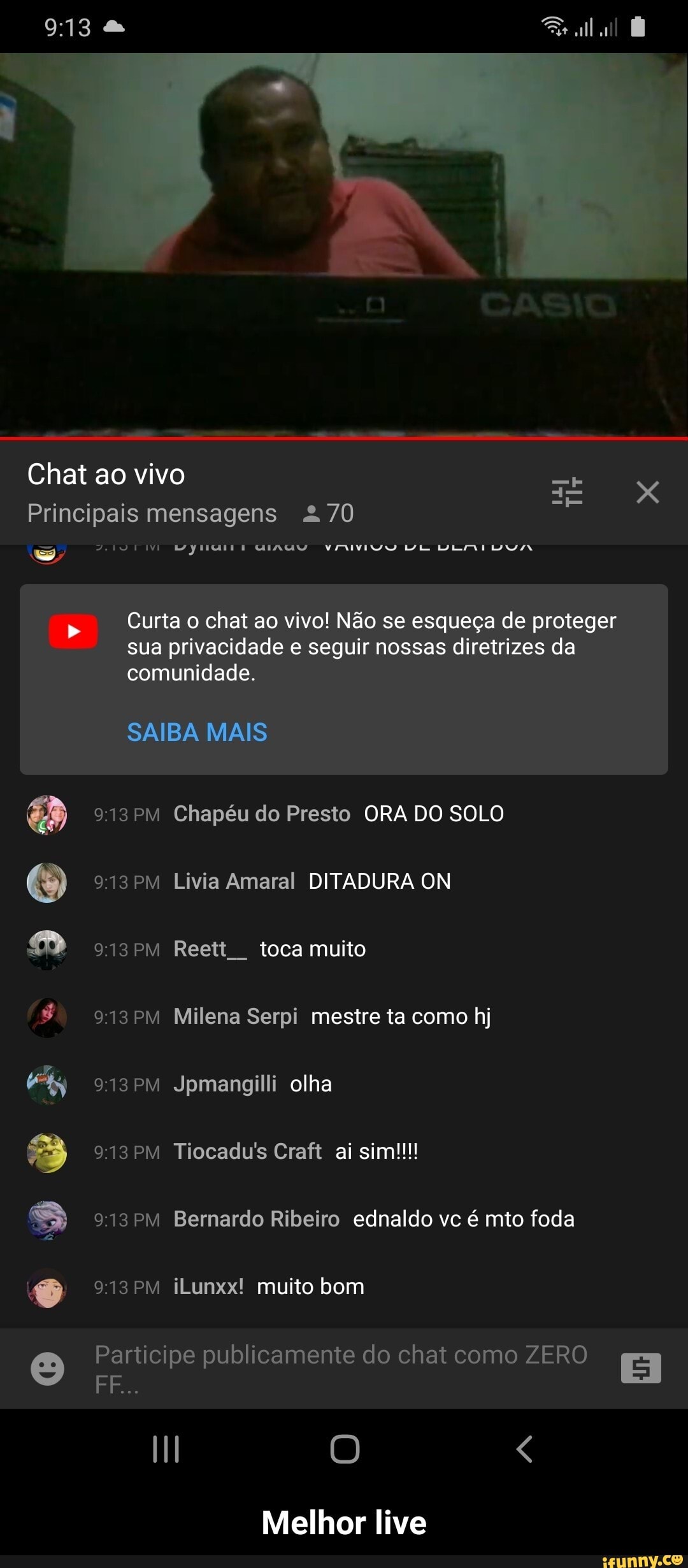 9:13PM Chapéu do Presto ORA DO SOLO
9:13PM Bernardo Ribeiro ednaldo vc é mto foda
9:13PM iLunxx! muito bom
Participe publicamente do chat como ZERO - Melhor live