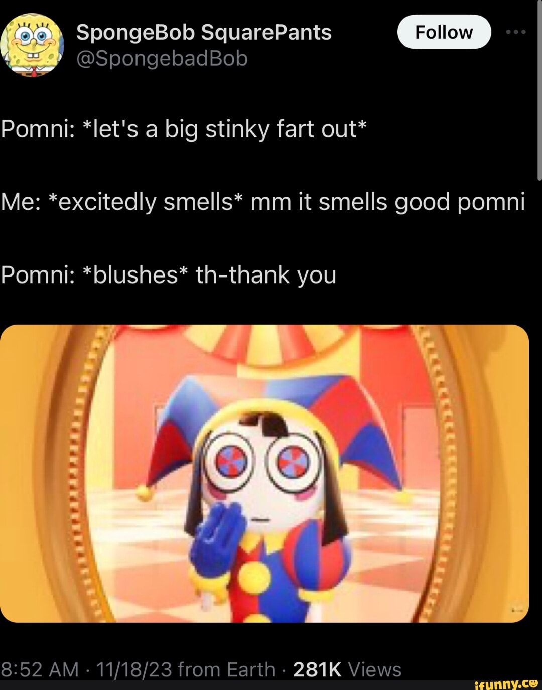 Idk how many other people have pointed it out but the pomni plush has  almost the same face as the sad SpongeBob meme : r/GlitchProductions