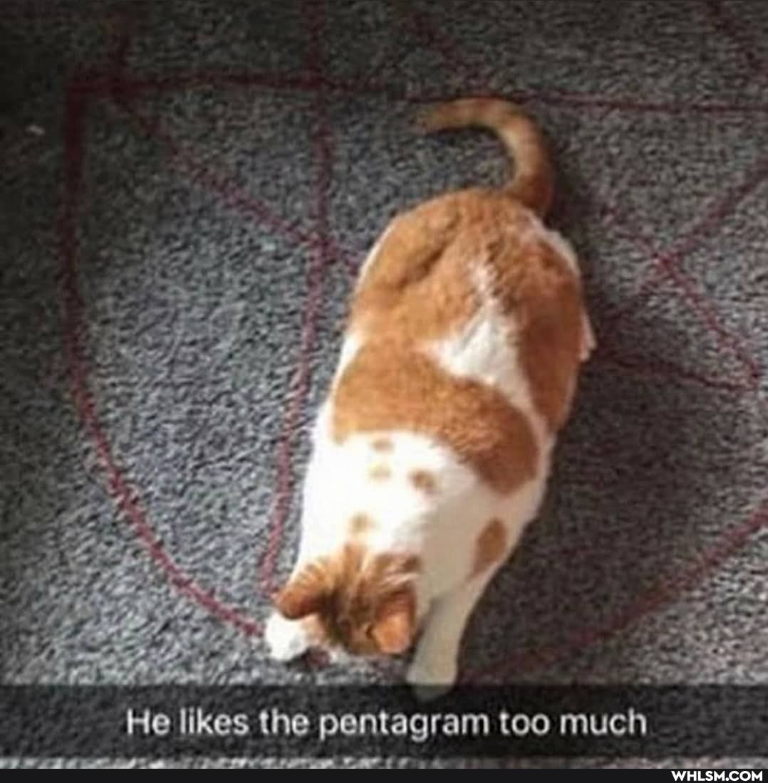 He likes the pentagram too much