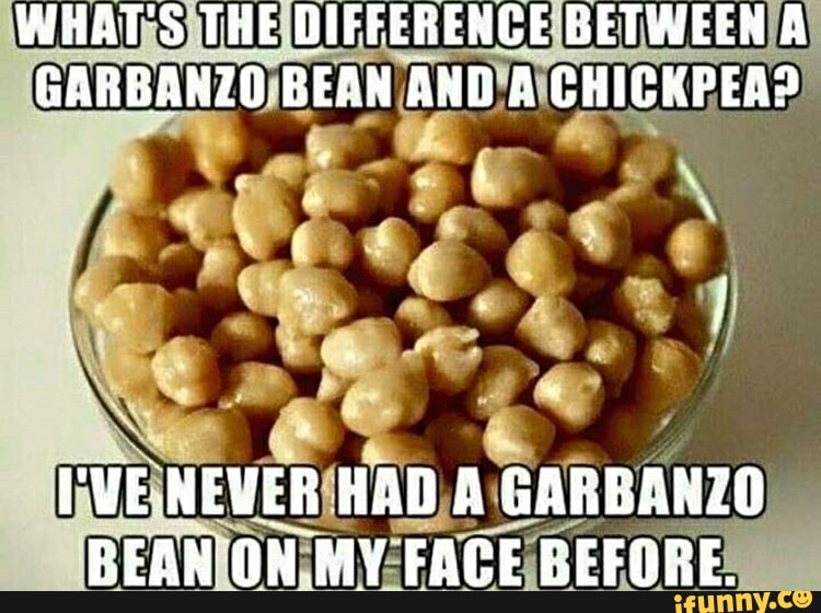 WHAT'S THE DIFFERENCE BETWEEN A GARBANZO BEAN ARG A CHICKPEA? I'VE