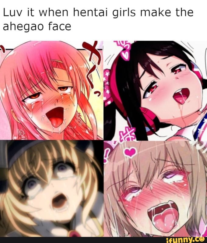 prompthunt: meme of an anime girl doing the ahegao face. Her head is way  too wide and her eyes are too small. Funny, trending on 9gag