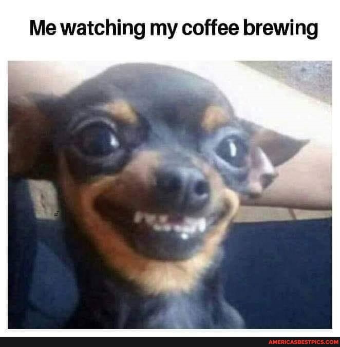 Me watching my coffee brewing
