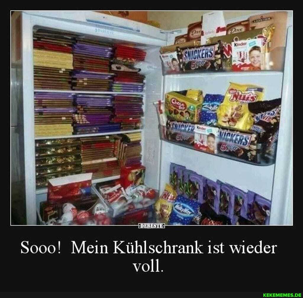 Sooo! Mein Kühlschrank ist wieder voll.