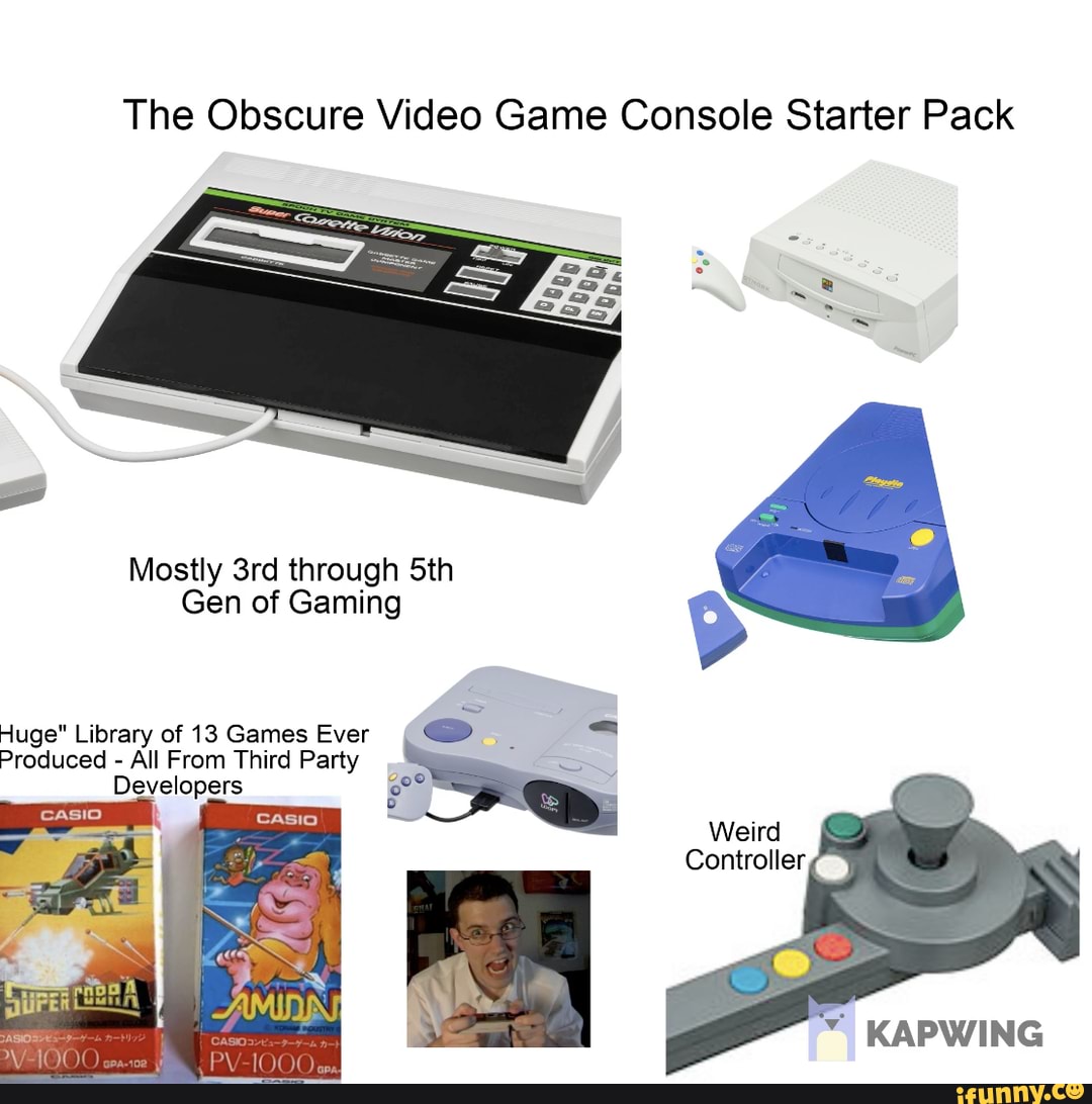 The Obscure Video Game Console Starter Pack Mostly through Gen of