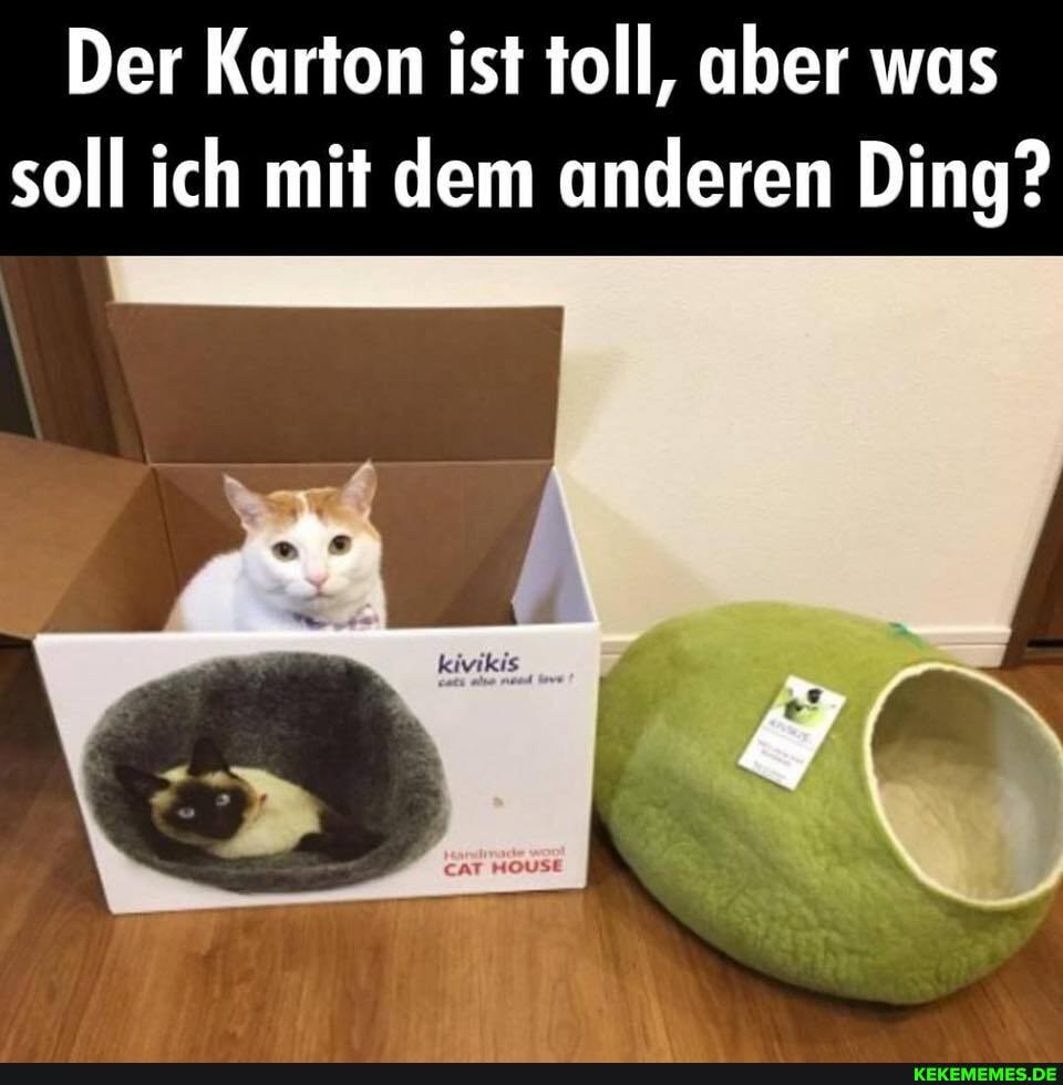 Der Karton ist toll, aber was soll ich mit dem anderen Ding?