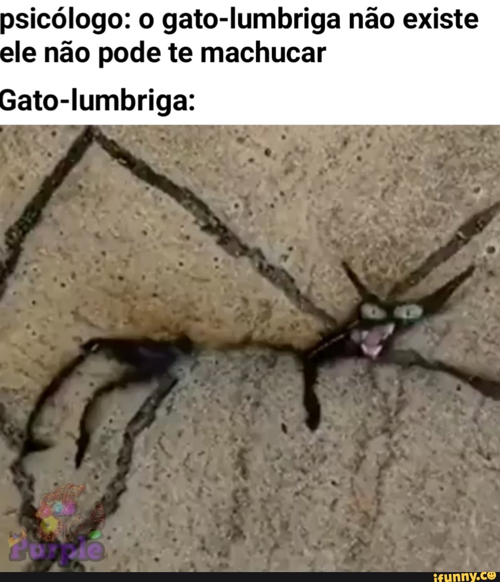 psicólogo: o gato-lumbriga não existe
ele não pode te machucar
ato-lumbriga:
