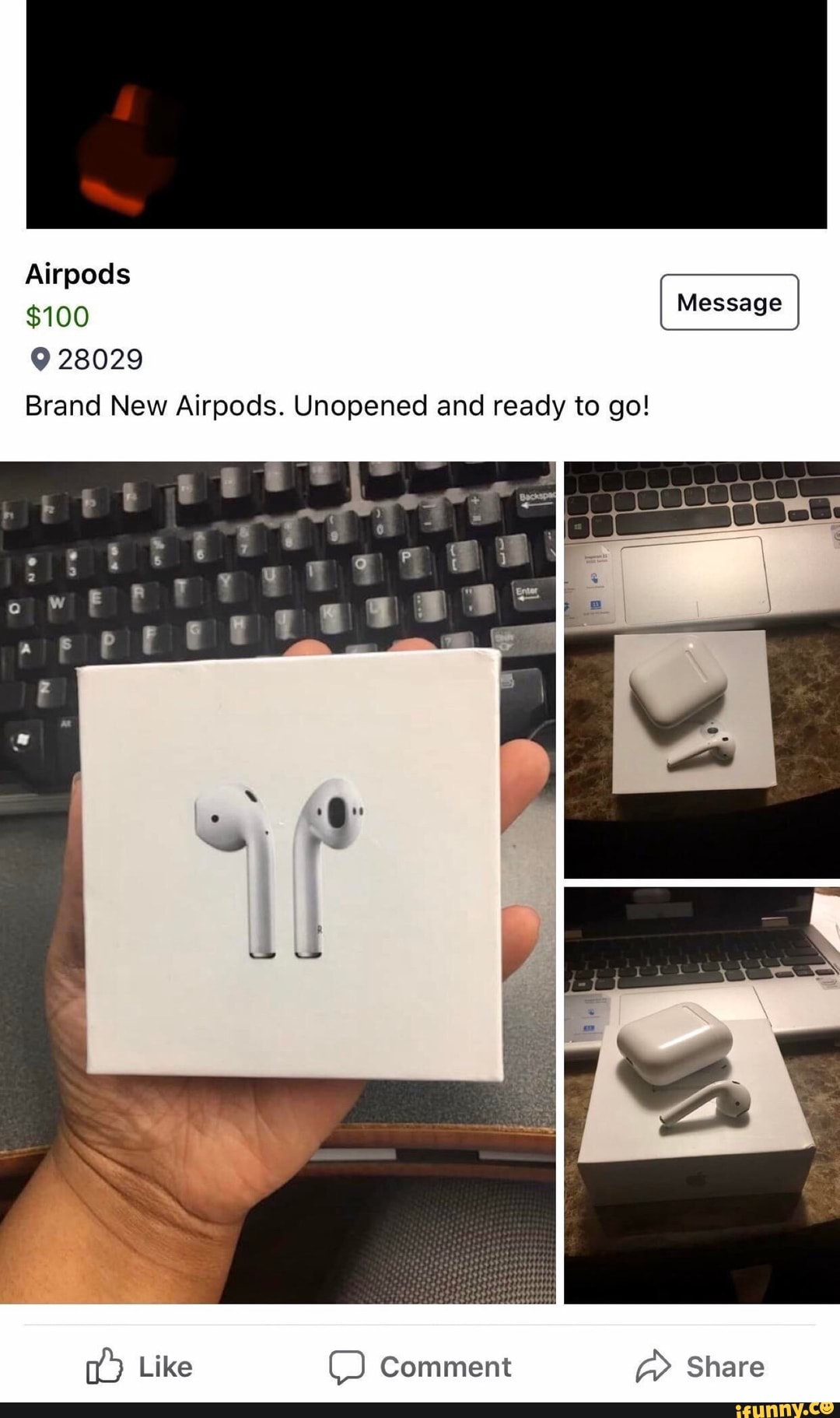 Airpods
9 28029
Brand New Airpods. Unopened and ready to go!
