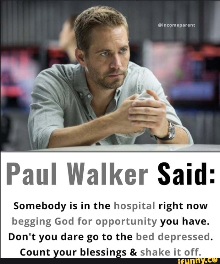 paul walker in hospital