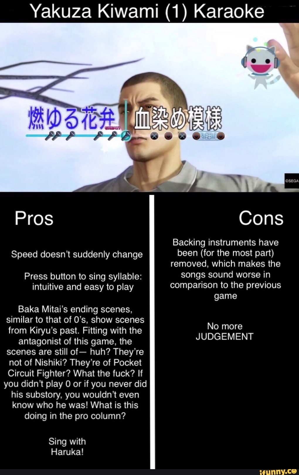 Ryu Ga Gotoku Kiwami - Karaoke: Bakamitai 