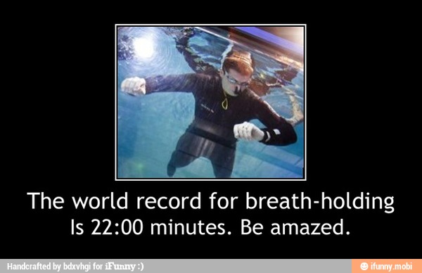 world record for holding breath