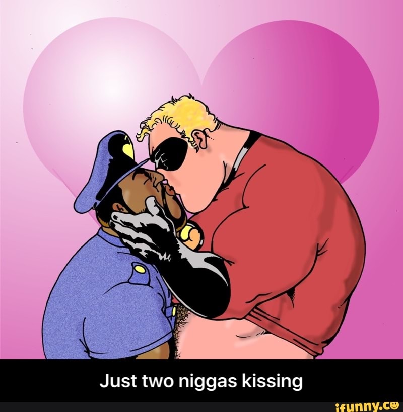 2 niggas kissing
