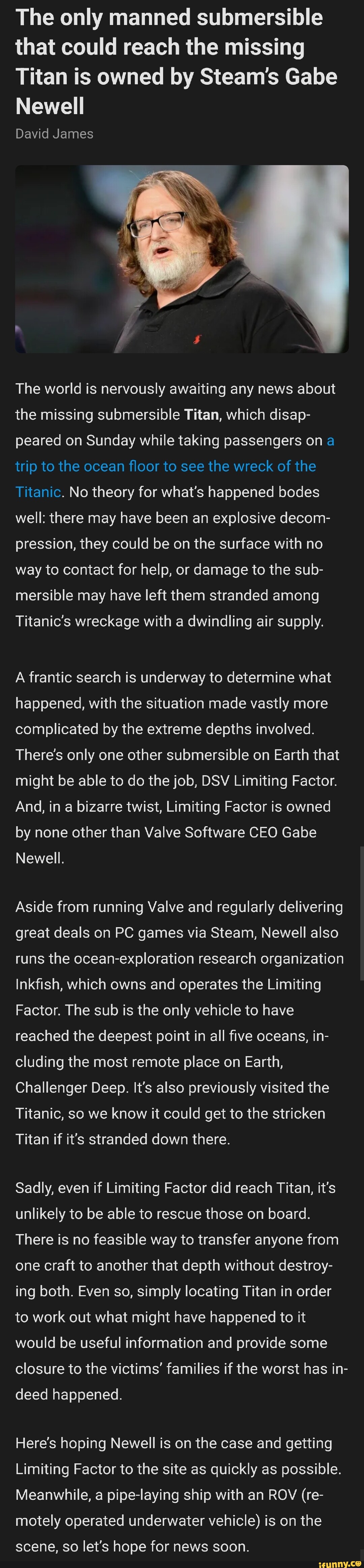 Meanwhile in steam, Gabe Newell