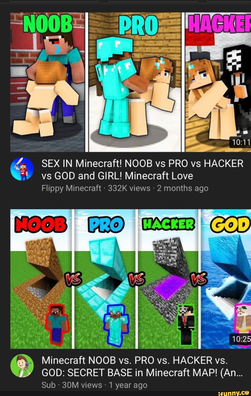 Ru Sex In Minecraft Noob Vs Pro Vs Hacker Vs God And Girl Minecraft Love Flippy Minecraft