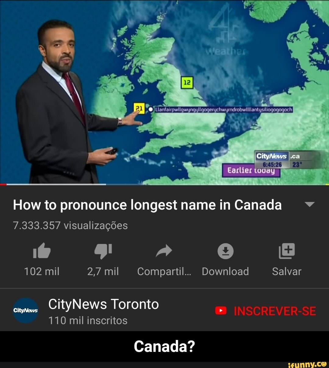 How to pronounce longest name in Canada av
102 mil 2,7 mil Compartil... Download Salvar
110 mil inscritos
Canada? - Canada?