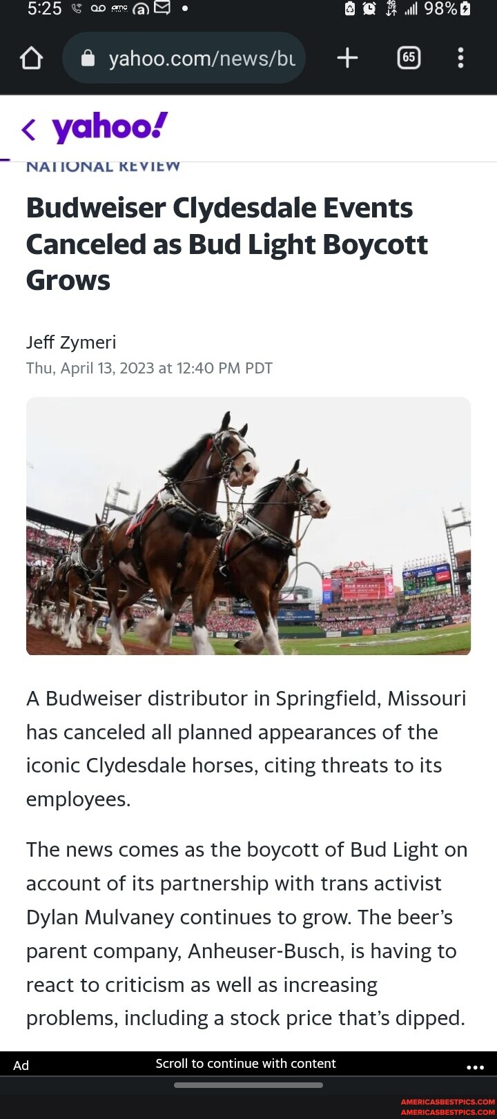 Budweiser Clydesdale Events Canceled as Bud Light Boycott Grows