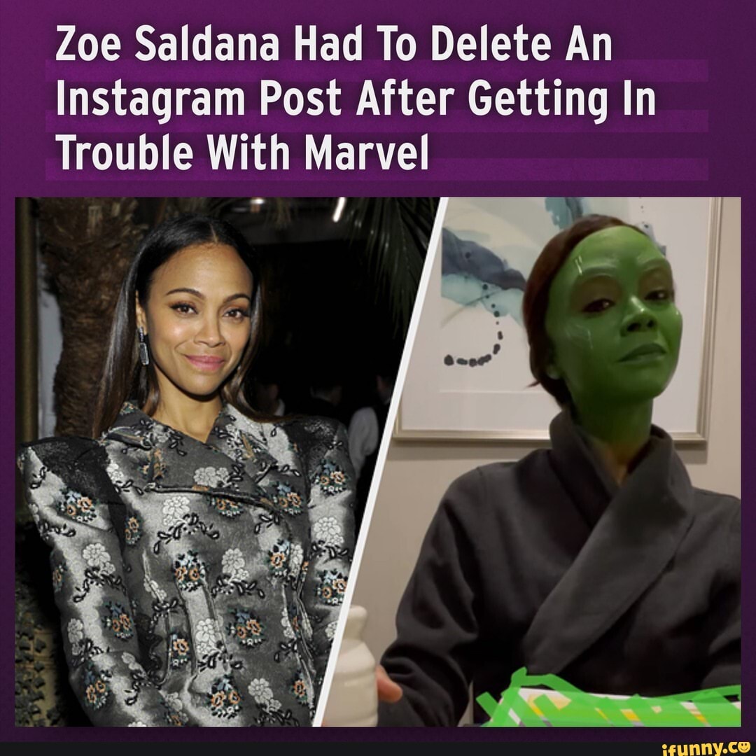 Zoe Saldana Had To Delete An Instagram Post After Getting In Trouble