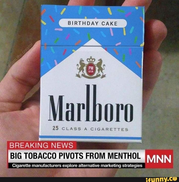 BIRTHDAY CAKE I Marlboro CLASS CIGARETTES CLASS A CIGARETTES BREAKING 